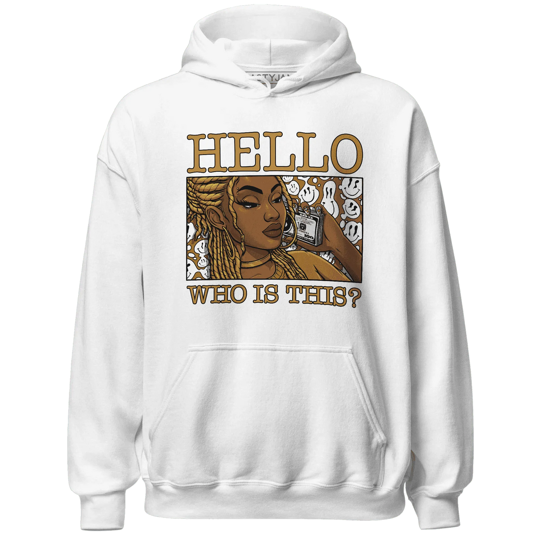 Wheat-13s-Hoodie-Match-Hello-Girl