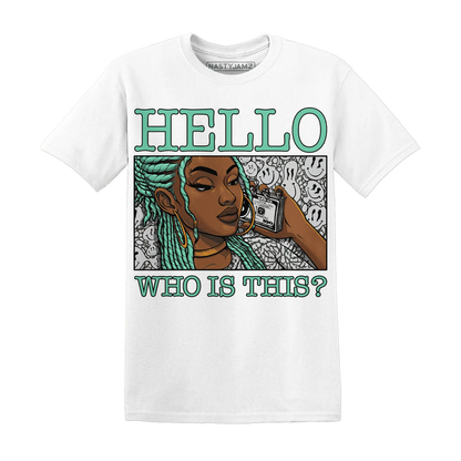 Green-Glow-3s-T-Shirt-Match-Hello-Girl