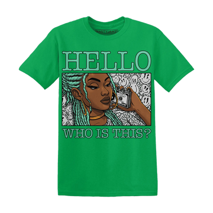 Green-Glow-3s-T-Shirt-Match-Hello-Girl