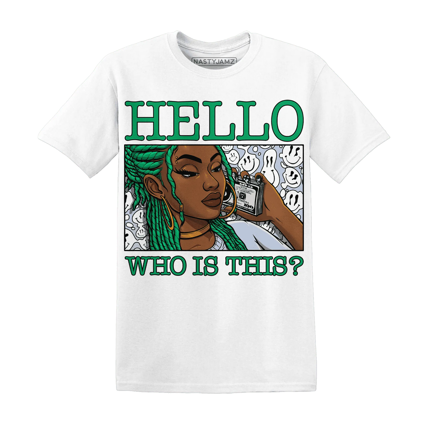 Lucky-Green-5s-T-Shirt-Match-Hello-Girl