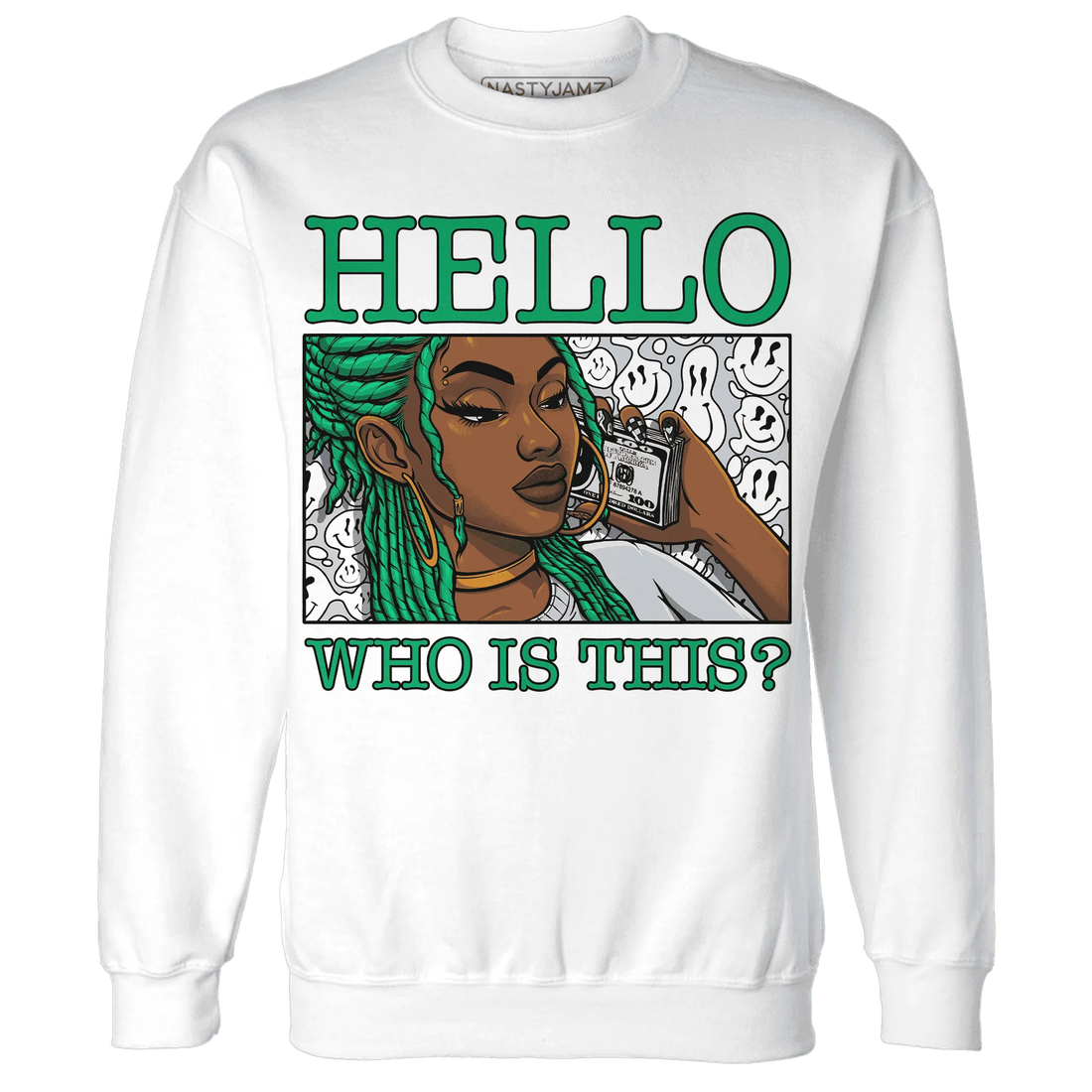 Lucky-Green-5s-Sweatshirt-Match-Hello-Girl