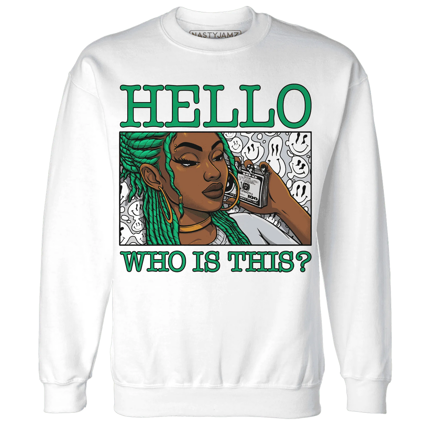Lucky-Green-5s-Sweatshirt-Match-Hello-Girl