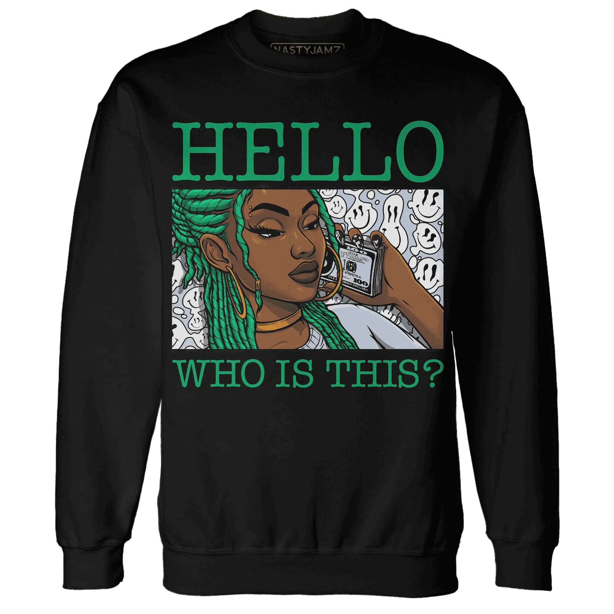 Lucky-Green-5s-Sweatshirt-Match-Hello-Girl
