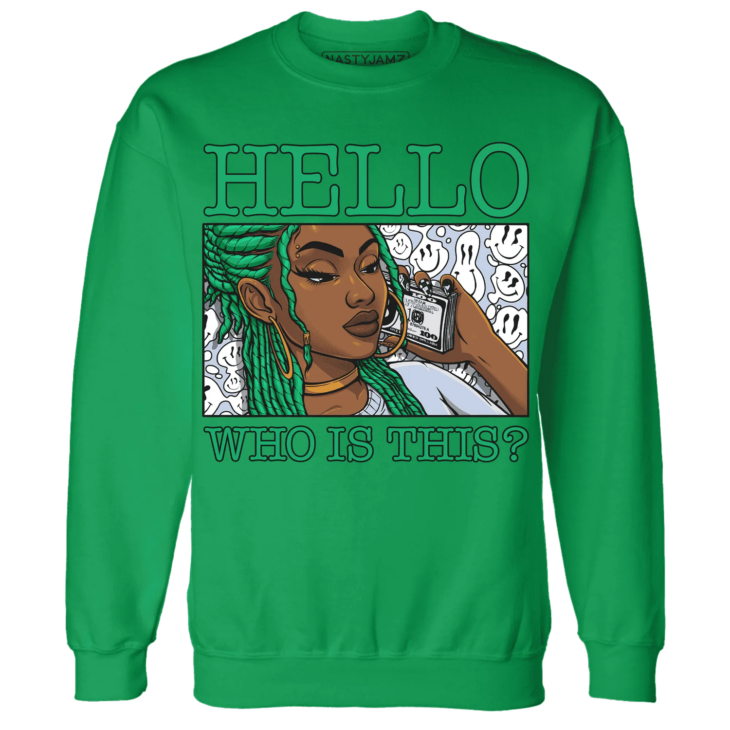 Lucky-Green-5s-Sweatshirt-Match-Hello-Girl