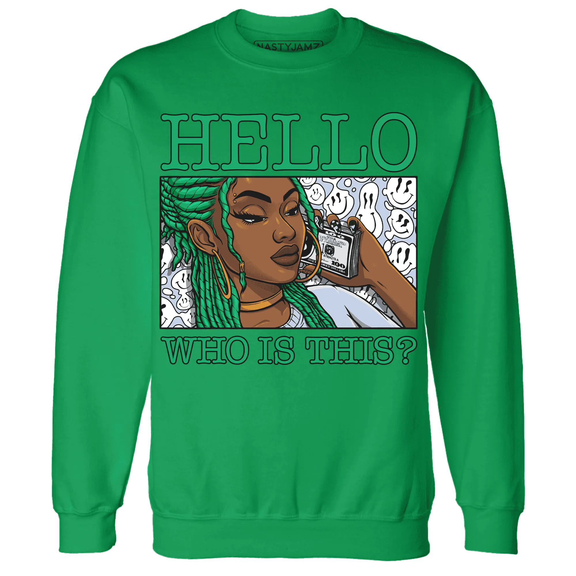 Lucky-Green-5s-Sweatshirt-Match-Hello-Girl