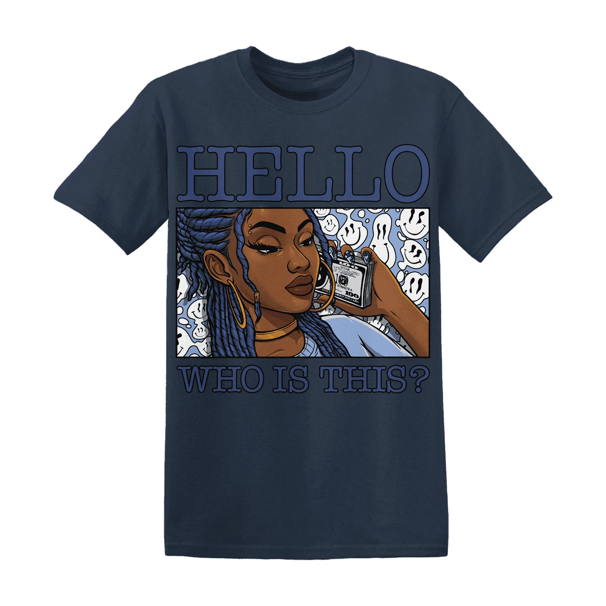 Midnight-Navy-5s-T-Shirt-Match-Hello-Girl