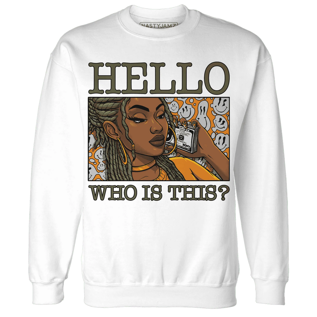 Olive-5s-Sweatshirt-Match-Hello-Girl