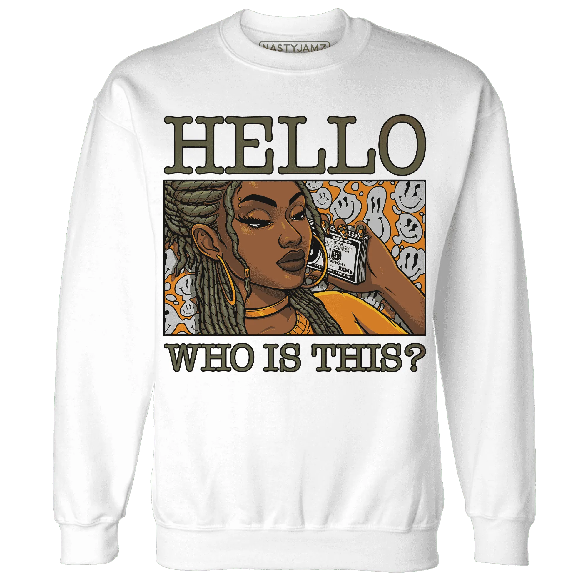 Olive-5s-Sweatshirt-Match-Hello-Girl