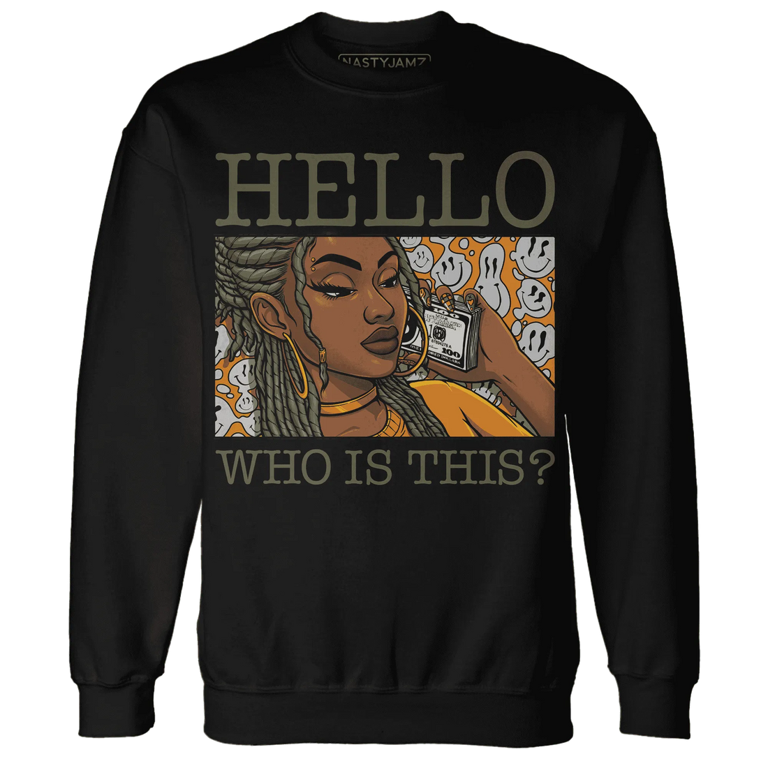 Olive-5s-Sweatshirt-Match-Hello-Girl