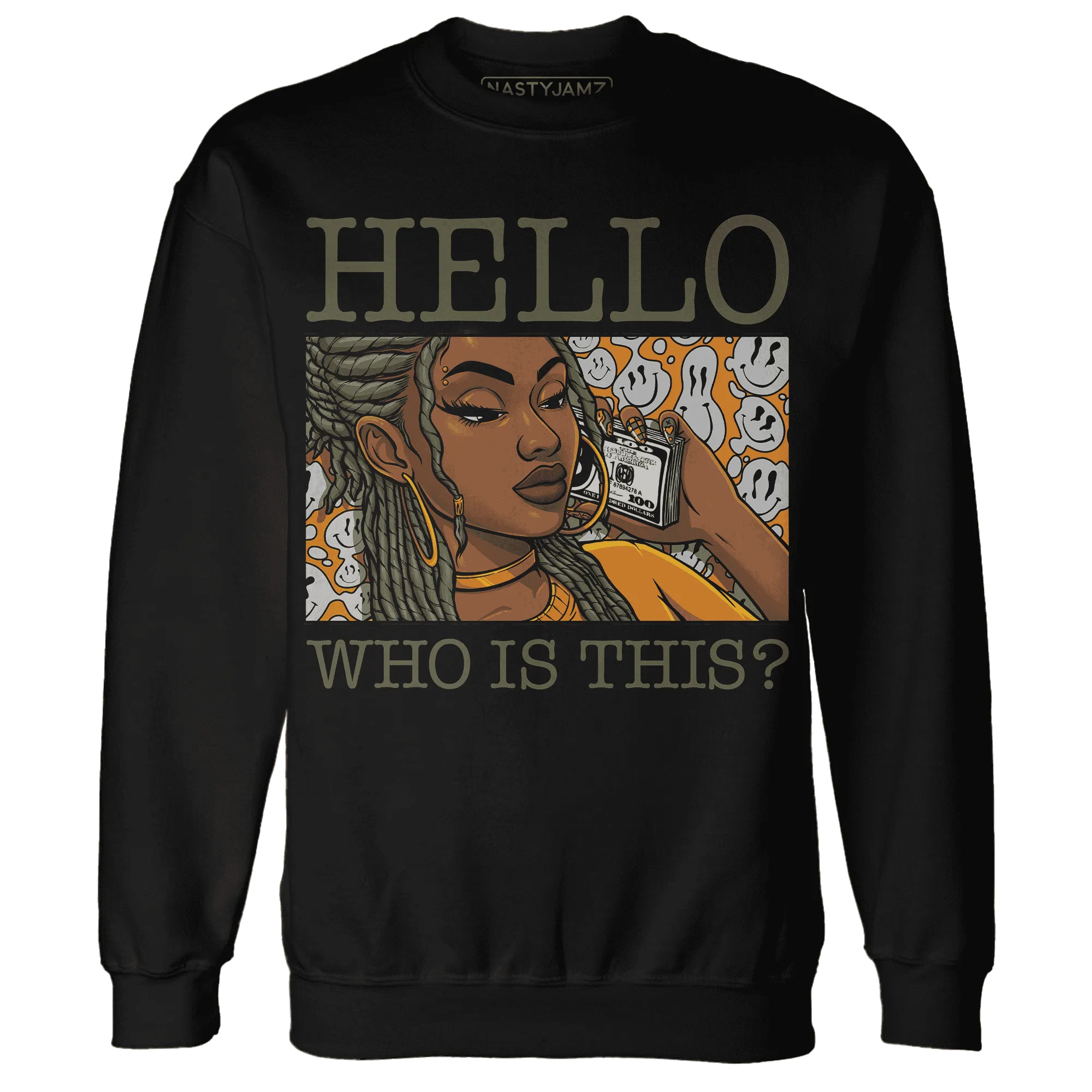 Olive-5s-Sweatshirt-Match-Hello-Girl