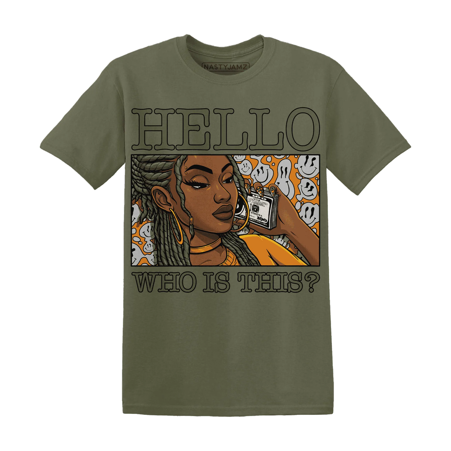 Olive-5s-T-Shirt-Match-Hello-Girl