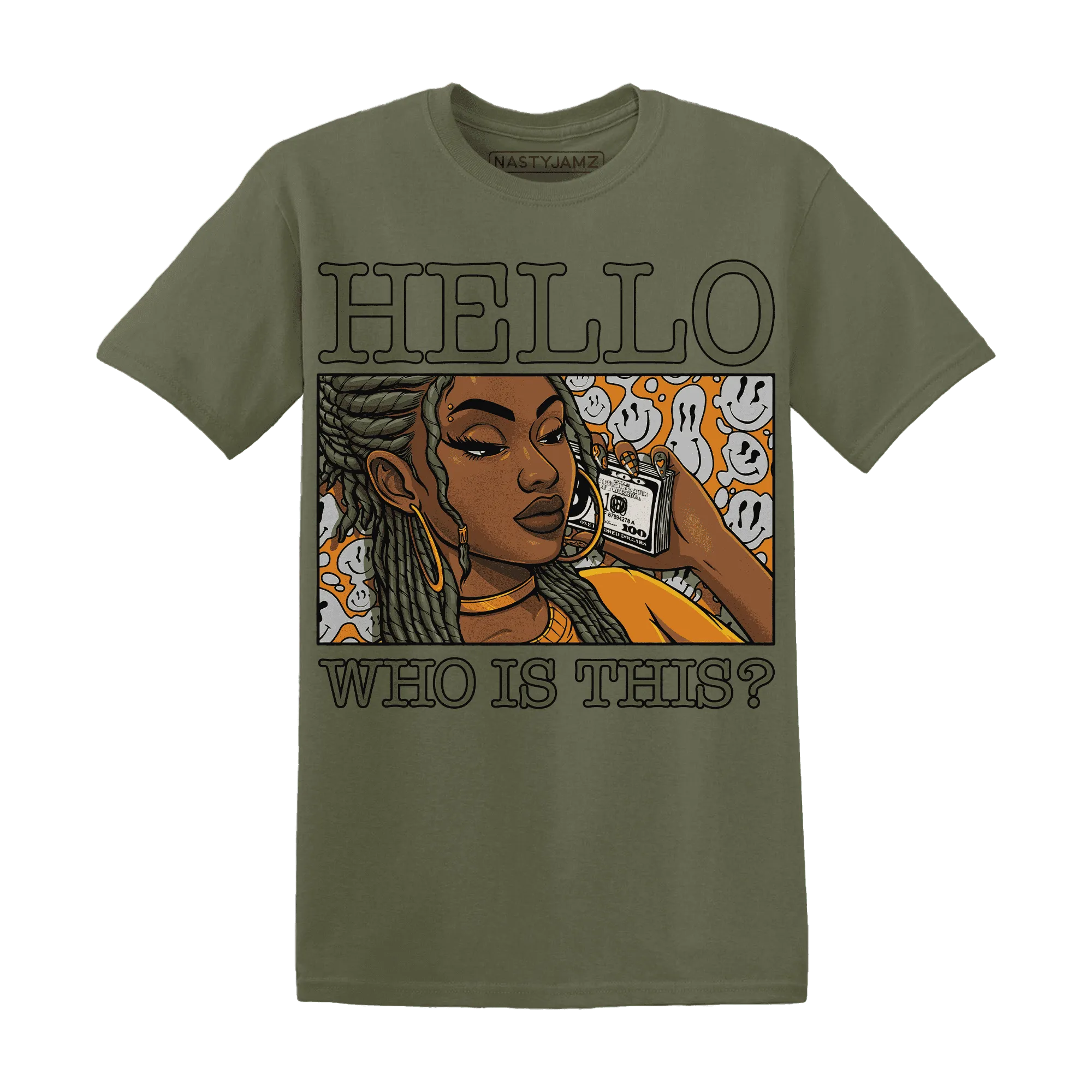 Olive-5s-T-Shirt-Match-Hello-Girl