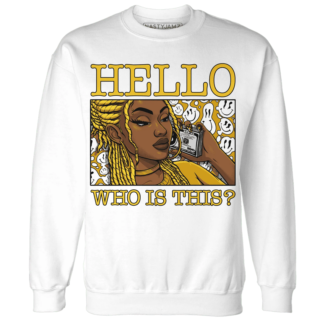 Yellow-Ochre-6s-Sweatshirt-Match-Hello-Girl