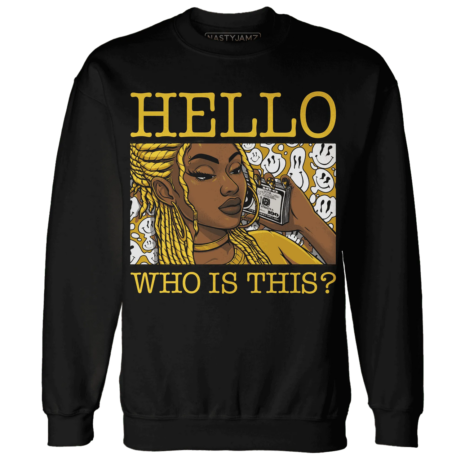 Yellow-Ochre-6s-Sweatshirt-Match-Hello-Girl