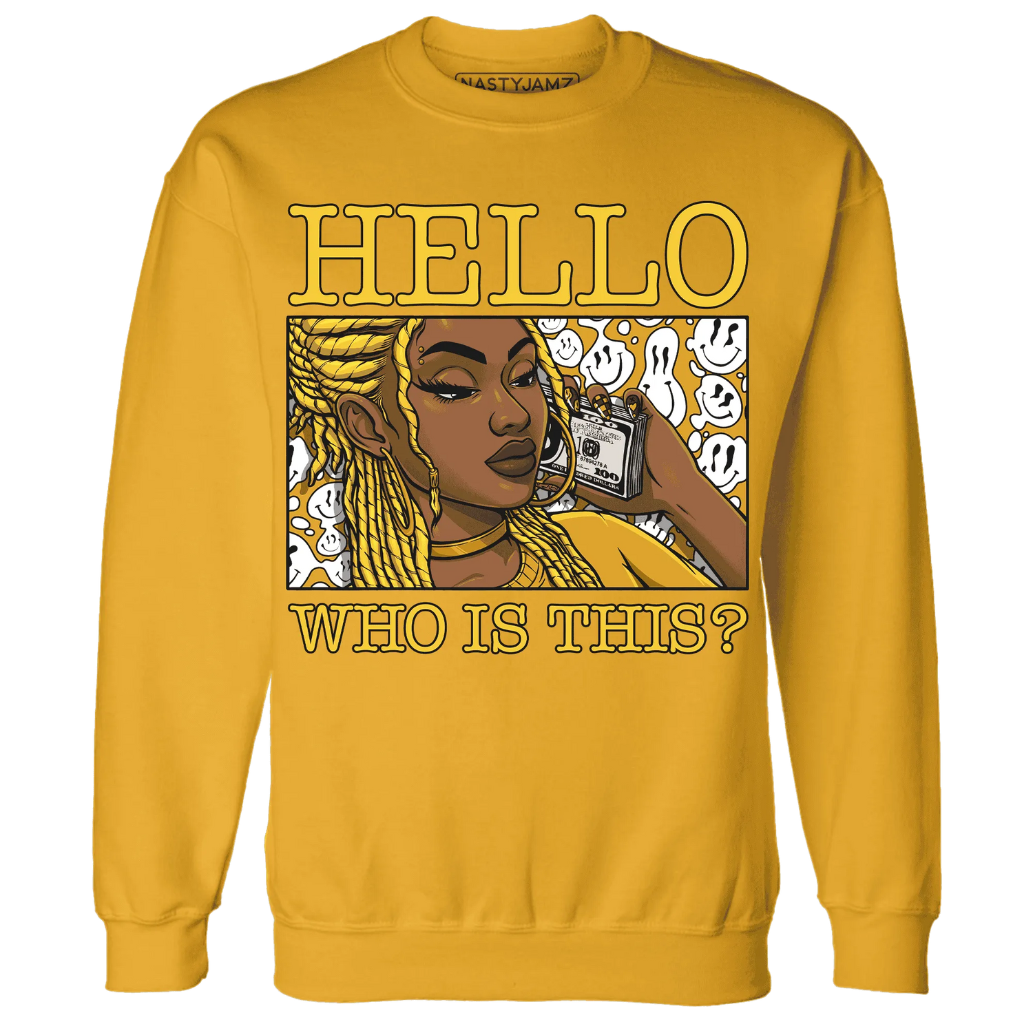 Yellow-Ochre-6s-Sweatshirt-Match-Hello-Girl