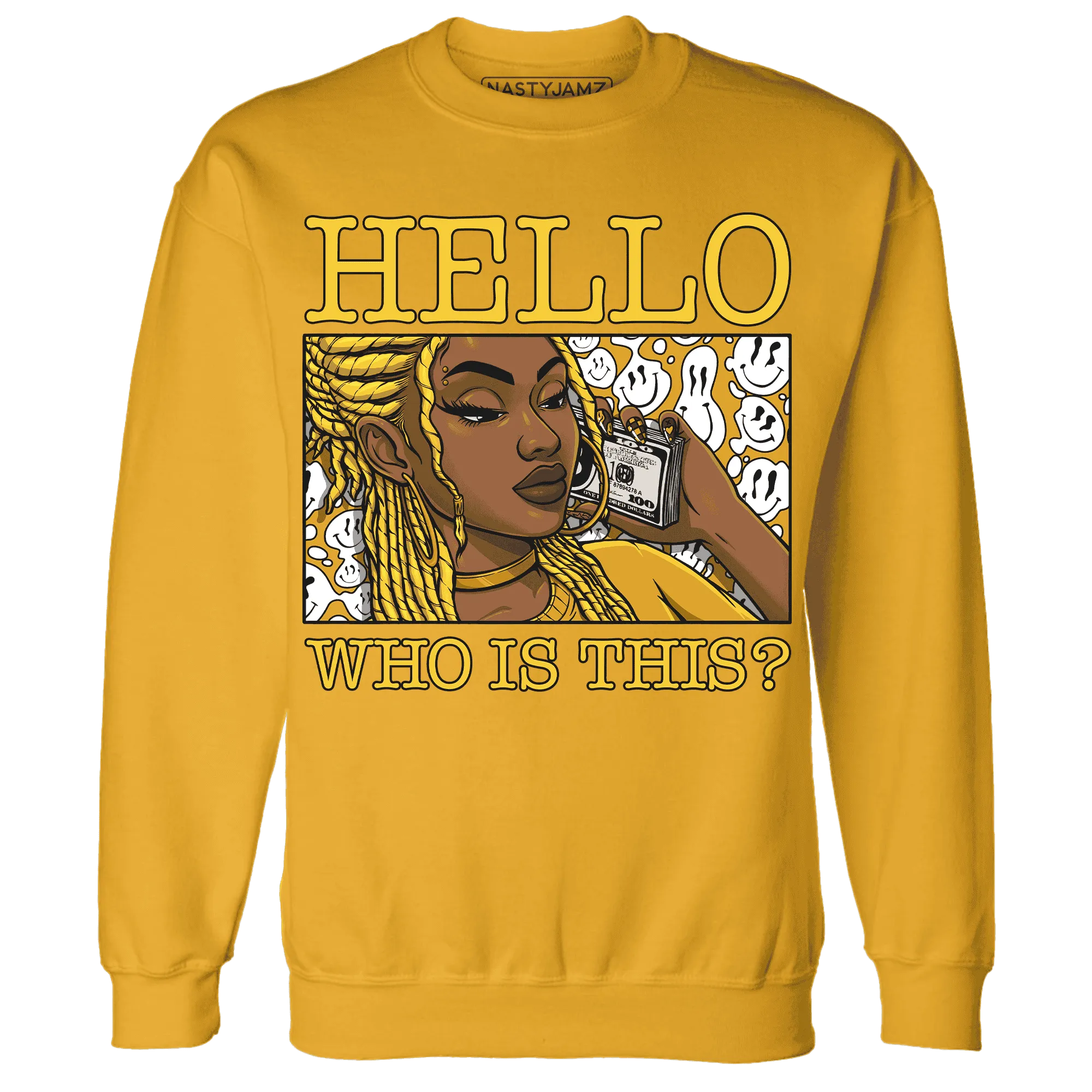 Yellow-Ochre-6s-Sweatshirt-Match-Hello-Girl