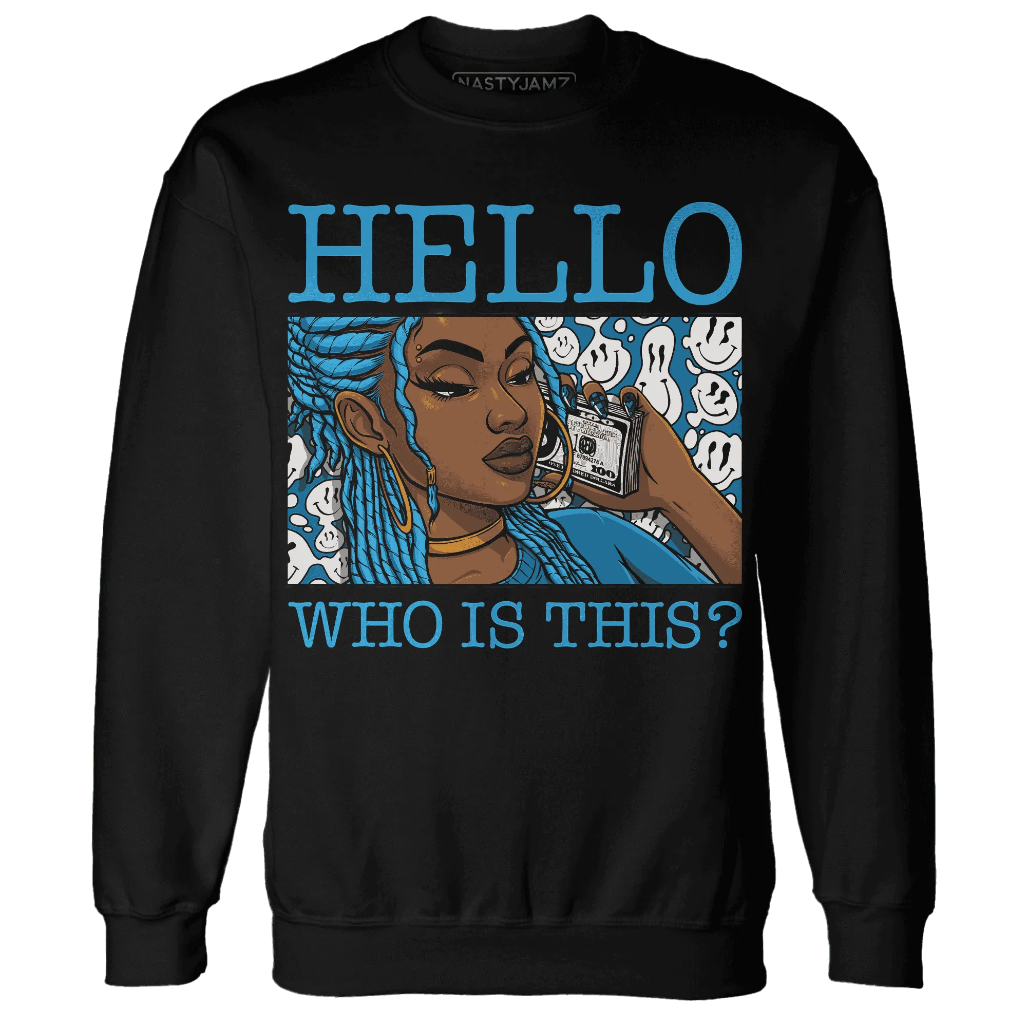 Powder-Blue-9s-Sweatshirt-Match-Hello-Girl