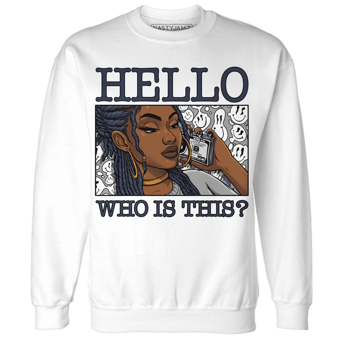 VaporMax-Plus-Midnight-Navy-White-Metallic-Silver-NastyJamz-Sweatshirt-Match-Hello-Girl