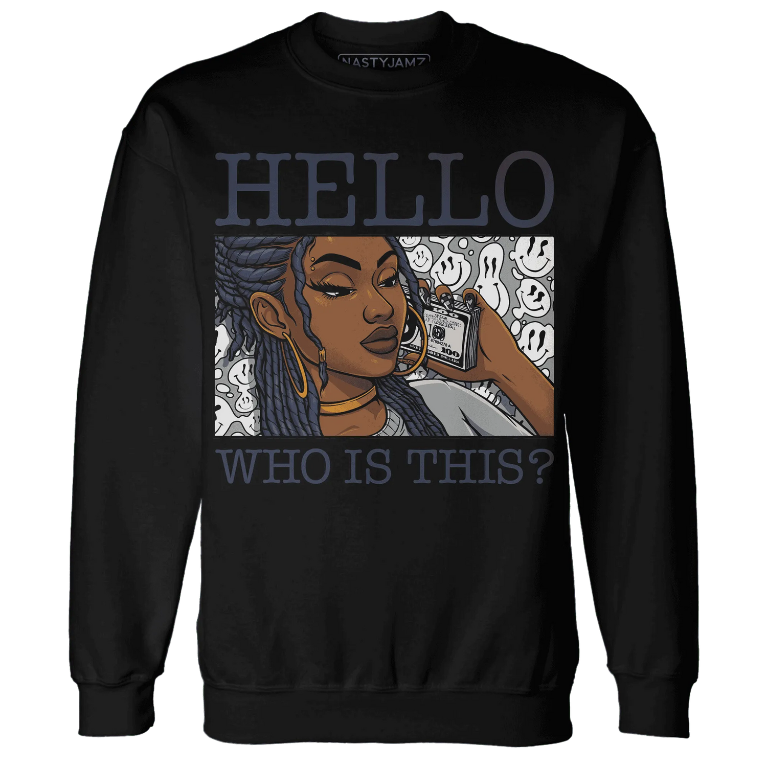 VaporMax-Plus-Midnight-Navy-White-Metallic-Silver-NastyJamz-Sweatshirt-Match-Hello-Girl