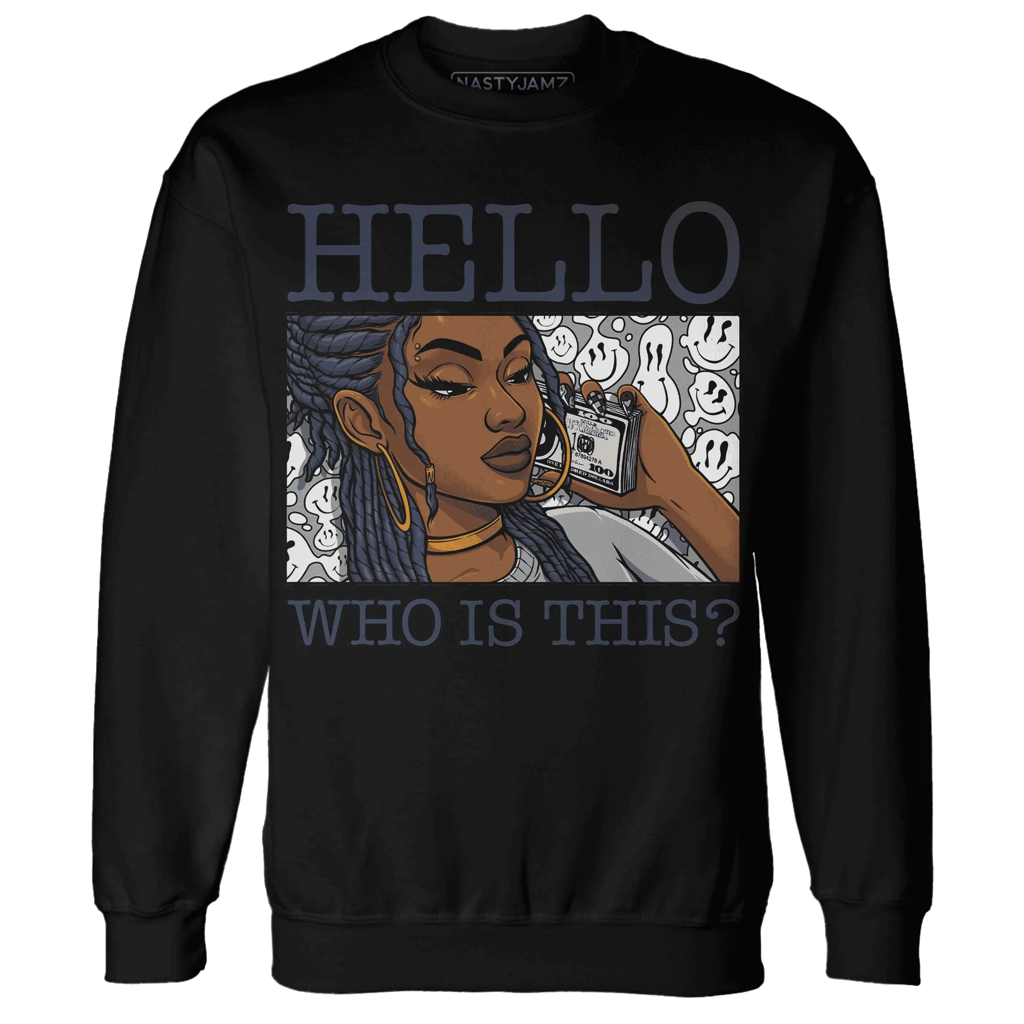 VaporMax-Plus-Midnight-Navy-White-Metallic-Silver-NastyJamz-Sweatshirt-Match-Hello-Girl
