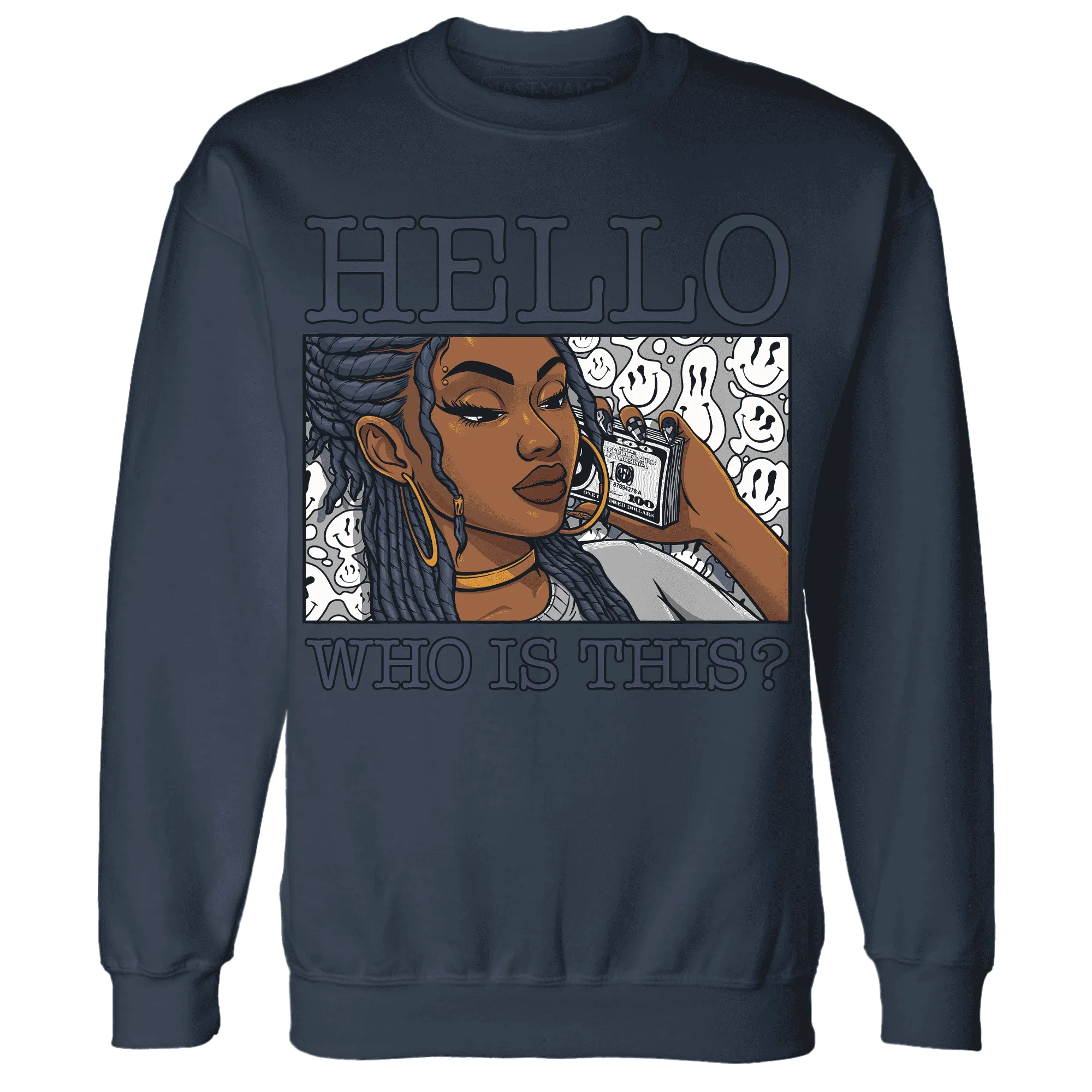 VaporMax-Plus-Midnight-Navy-White-Metallic-Silver-NastyJamz-Sweatshirt-Match-Hello-Girl