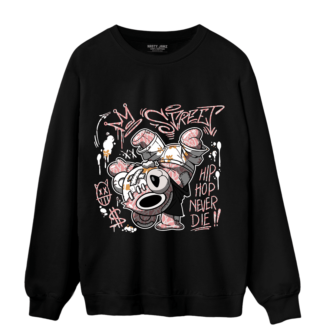 Red Stardust 3s Sweatshirt Match Hiphop Ber - NastyJamz