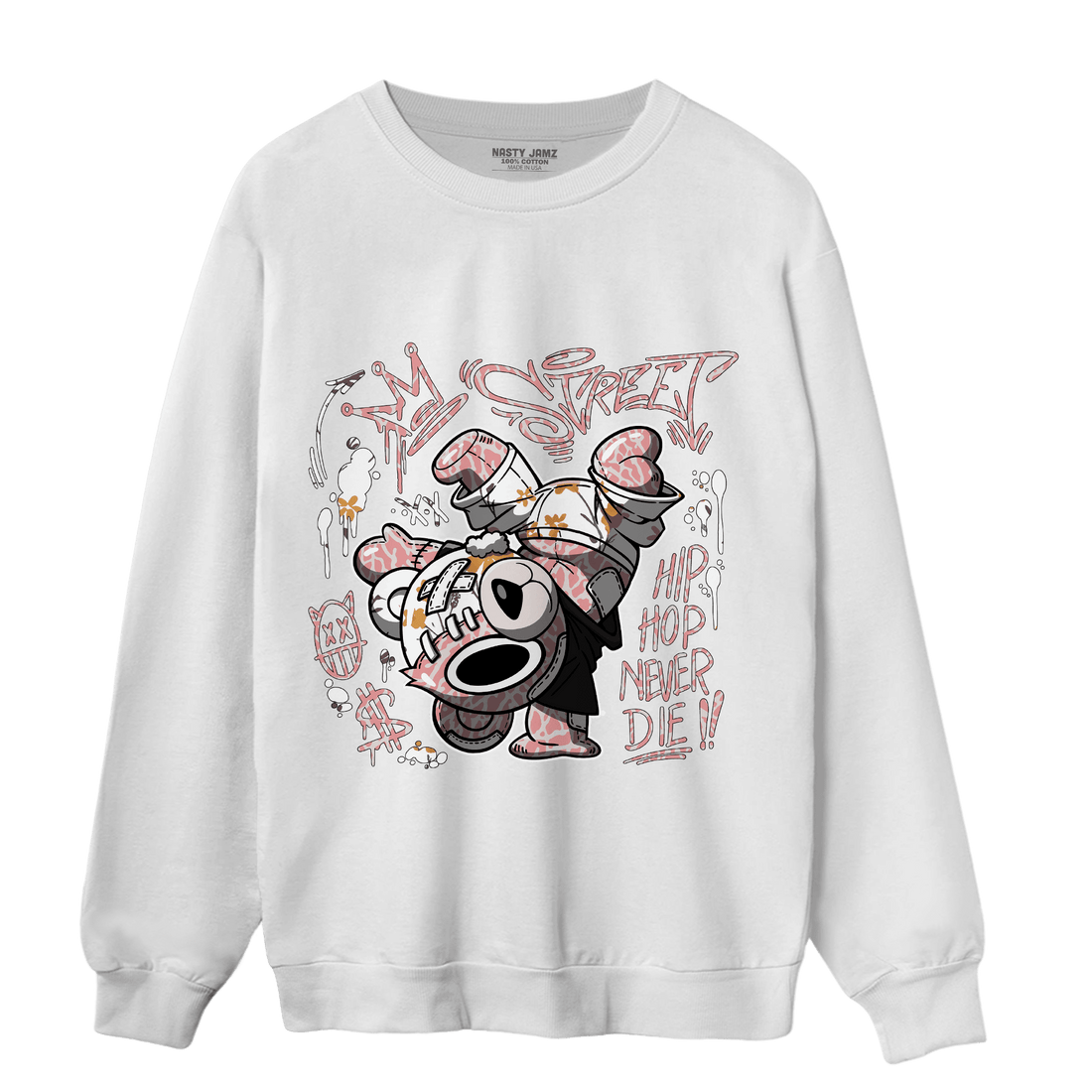 Red Stardust 3s Sweatshirt Match Hiphop Ber - NastyJamz