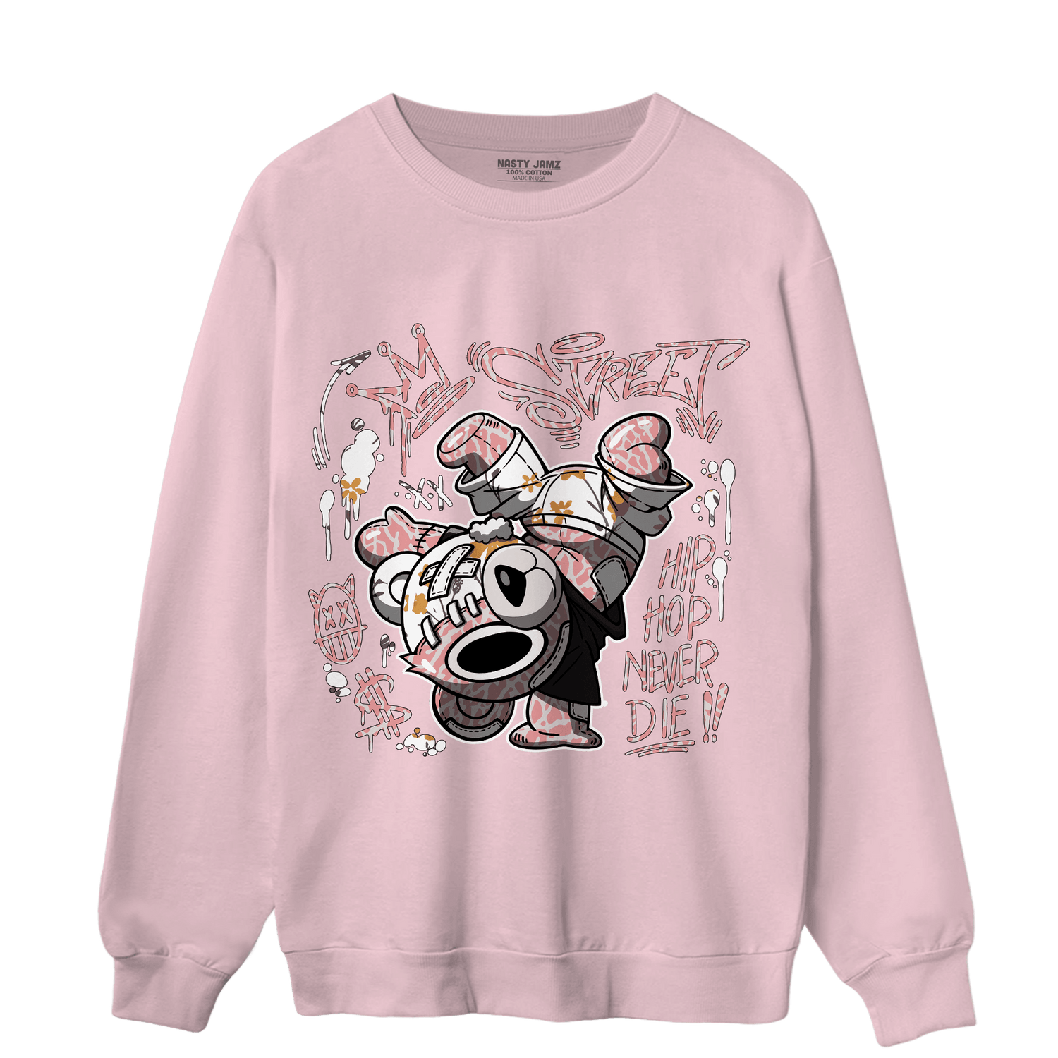 Red Stardust 3s Sweatshirt Match Hiphop Ber - NastyJamz