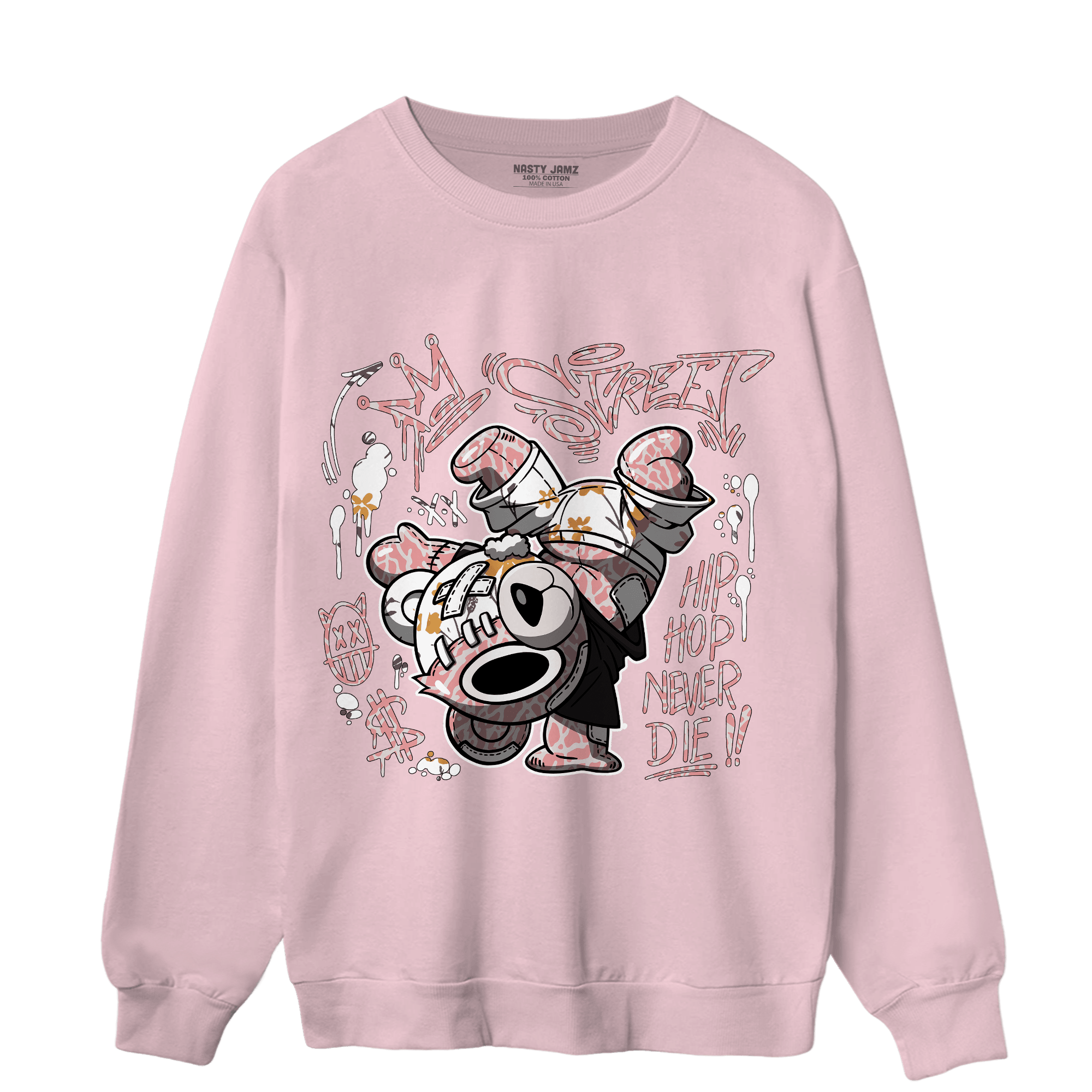 Red Stardust 3s Sweatshirt Match Hiphop Ber - NastyJamz
