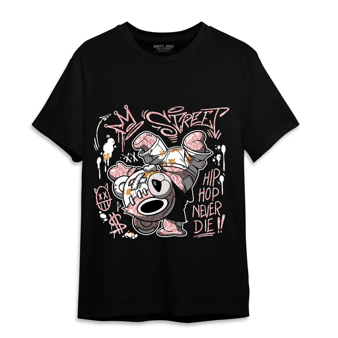 Red Stardust 3s T Shirt Match Hiphop Ber - NastyJamz