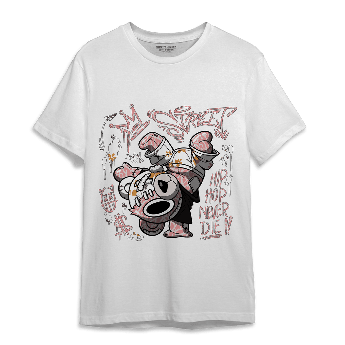 Red Stardust 3s T Shirt Match Hiphop Ber - NastyJamz