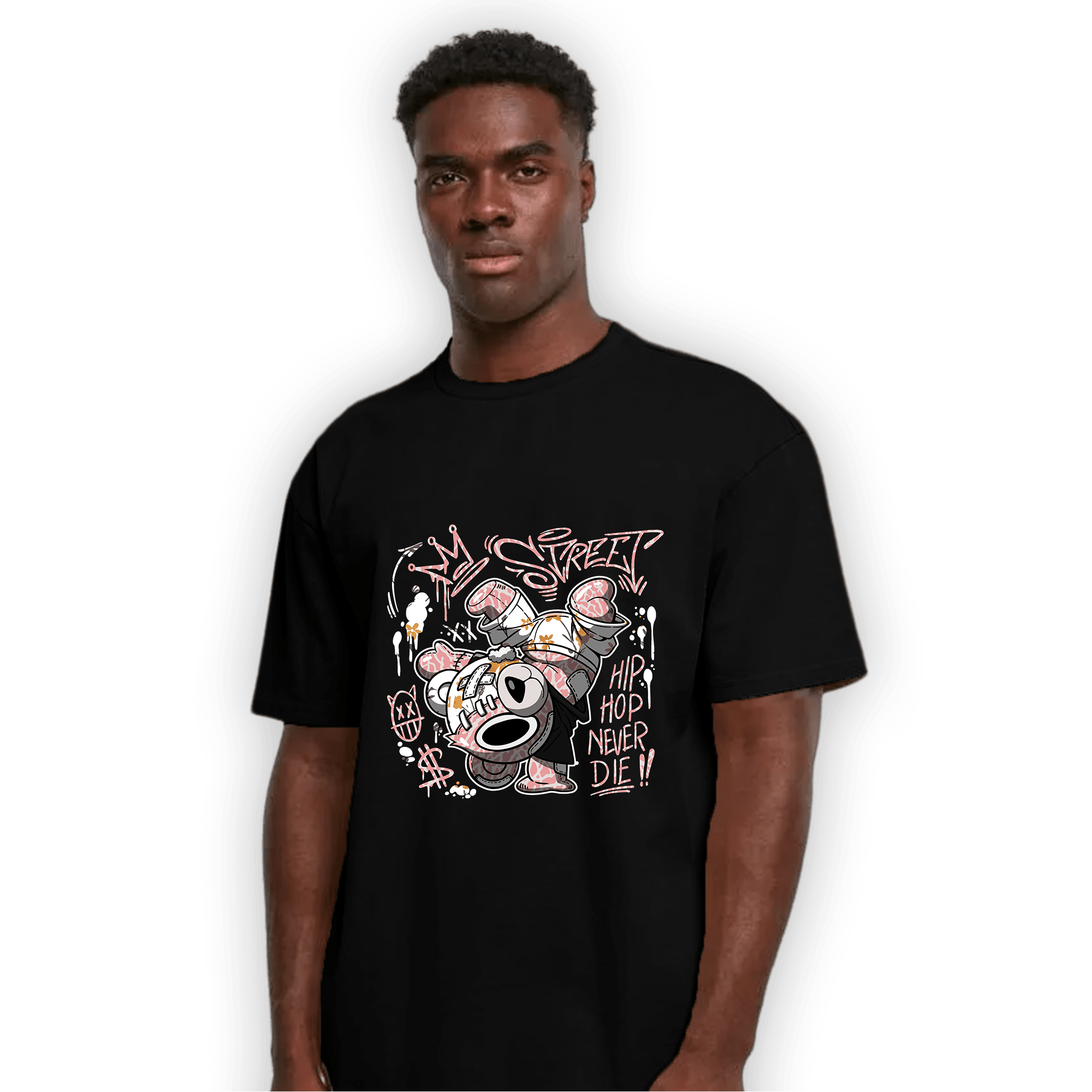 Red Stardust 3s T Shirt Match Hiphop Ber - NastyJamz