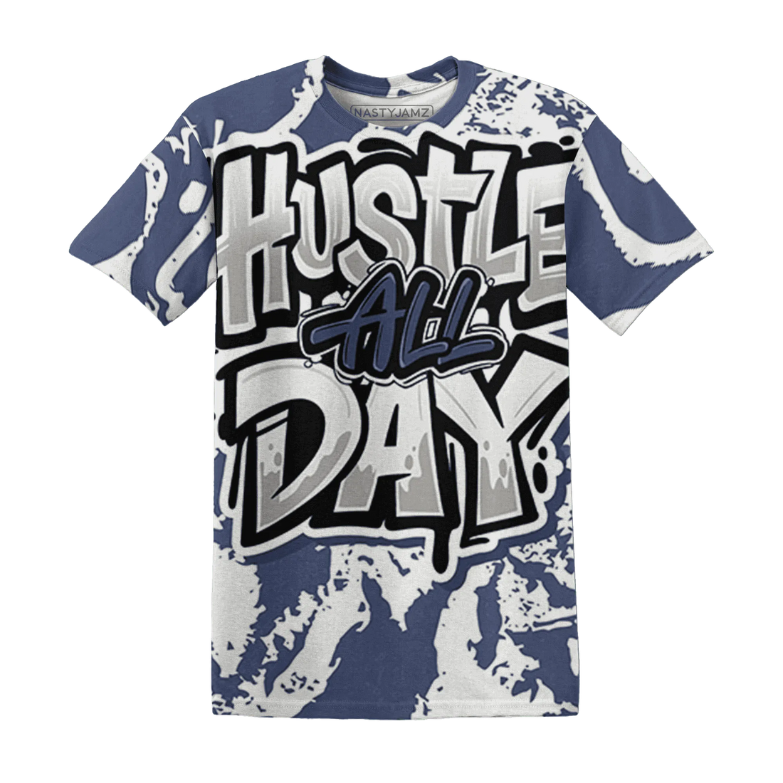 Low-Diffused-Blue-11s-T-Shirt-Match-Hustle-All-Day-3D