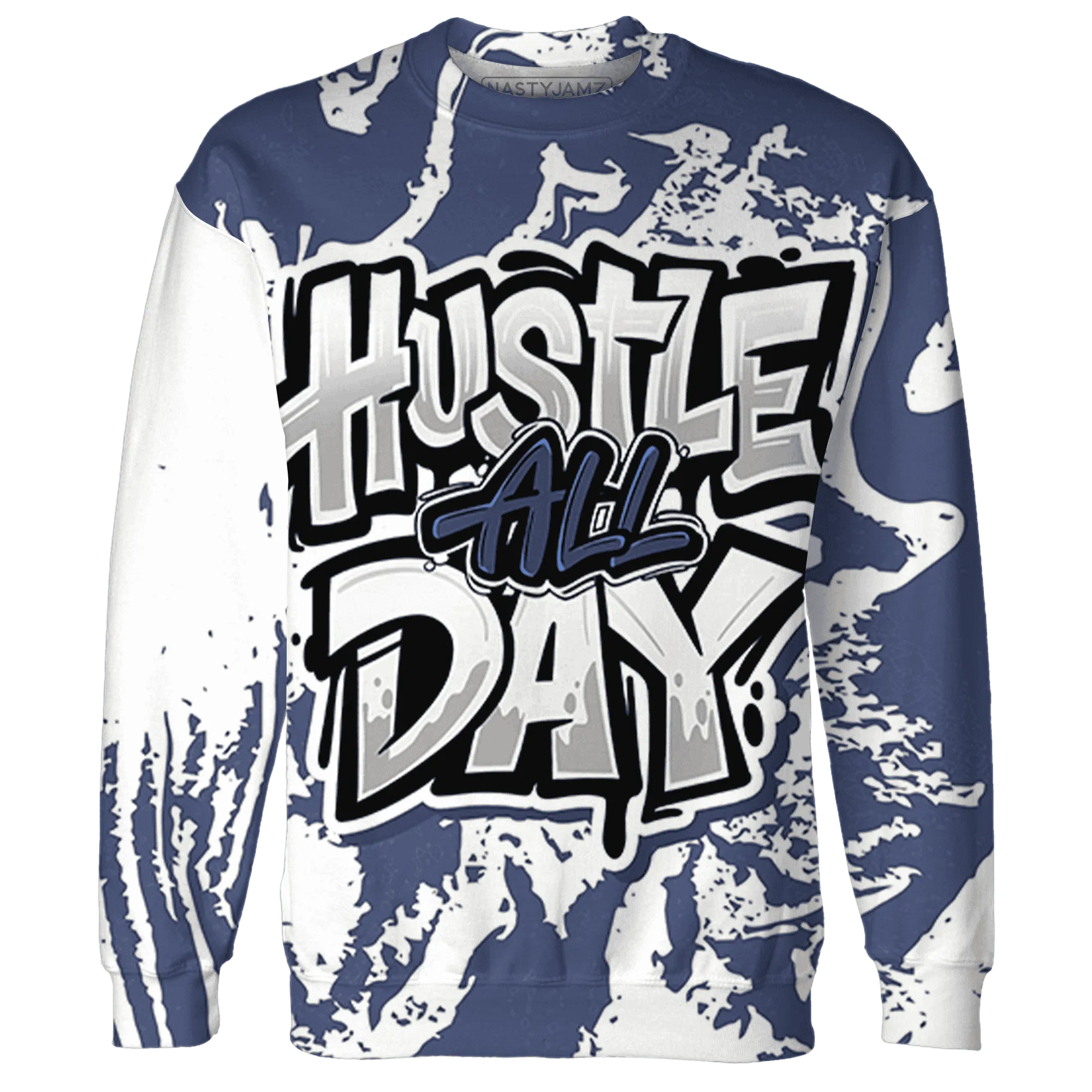 Low-Diffused-Blue-11s-Sweatshirt-Match-Hustle-All-Day-3D