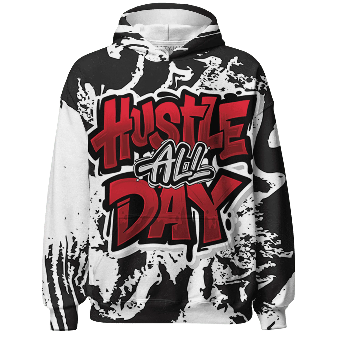 Retro-Red-Taxi-12s-Hoodie-Match-Hustle-All-Day-3D