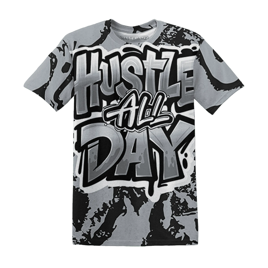 Wolf-Grey-12s-T-Shirt-Match-Hustle-All-Day-3D