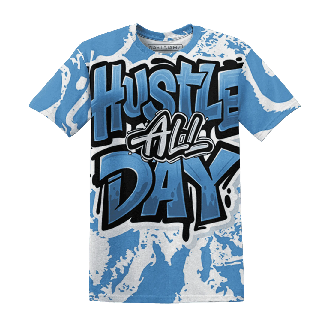 Carolina-Blue-Univercitii-17s-T-Shirt-Match-Hustle-All-Day-3D