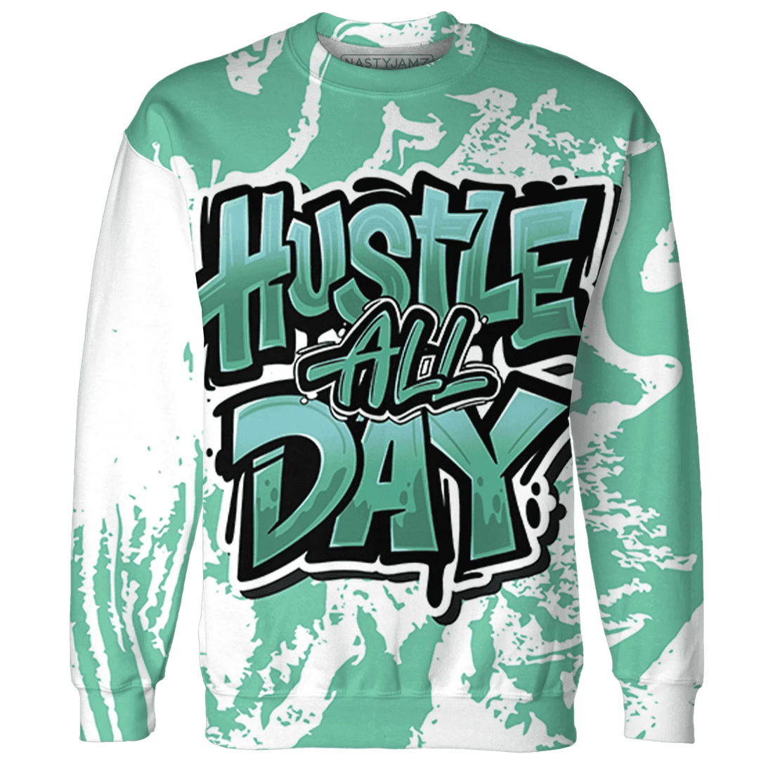 High-OG-Green-Glow-1s-Sweatshirt-Match-Hustle-All-Day-3D