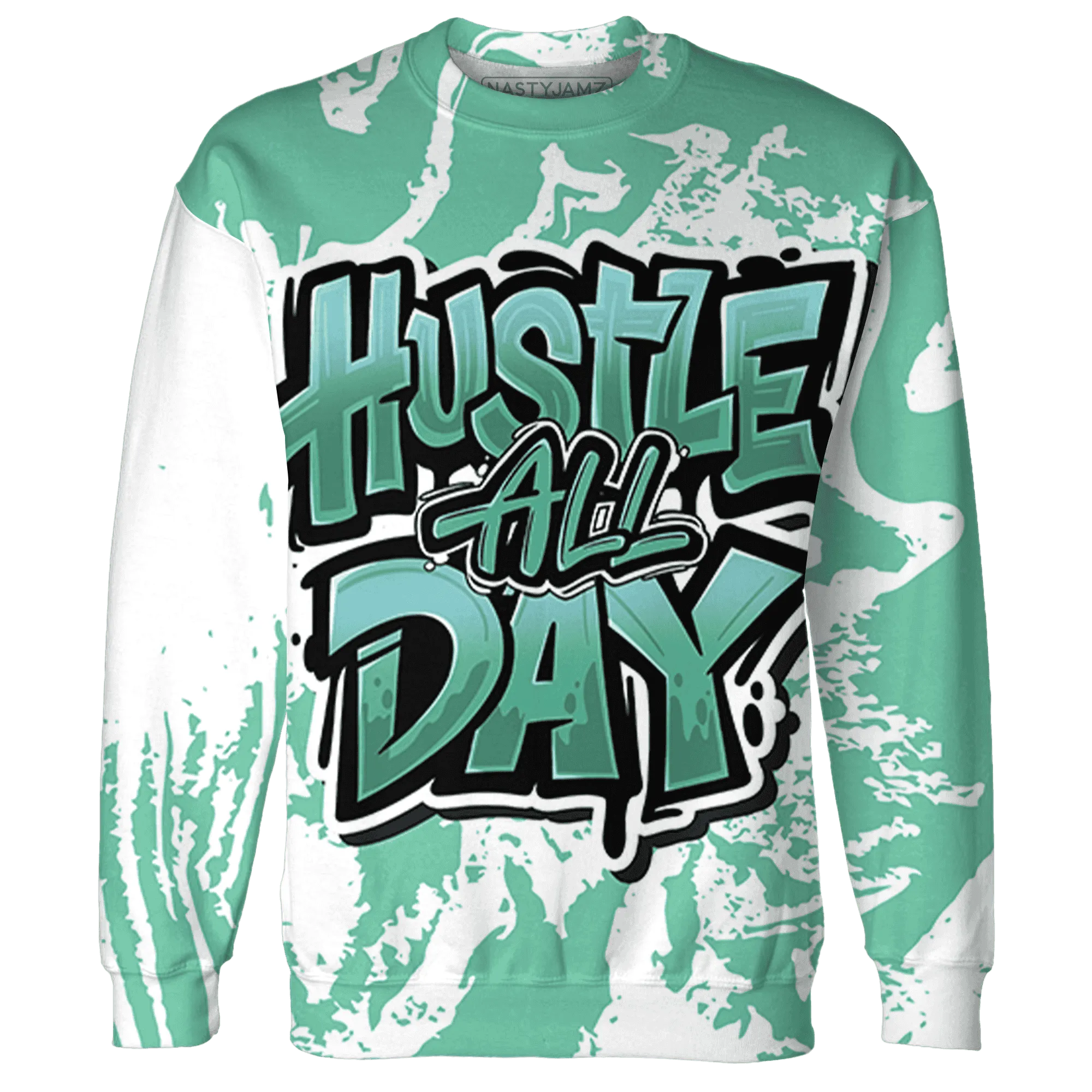 High-OG-Green-Glow-1s-Sweatshirt-Match-Hustle-All-Day-3D