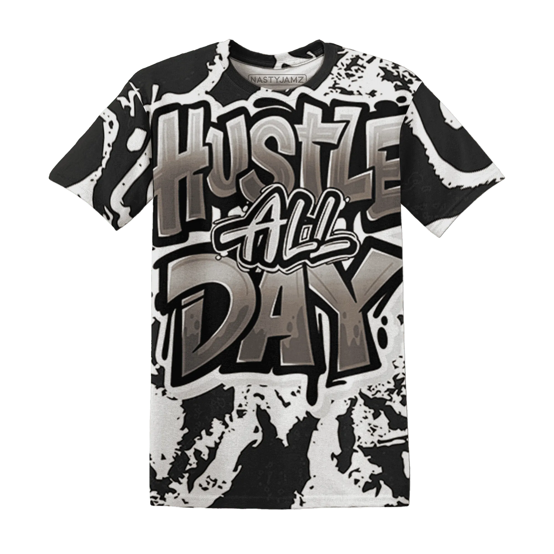 Low-Mocha-1s-T-Shirt-Match-Hustle-All-Day-3D
