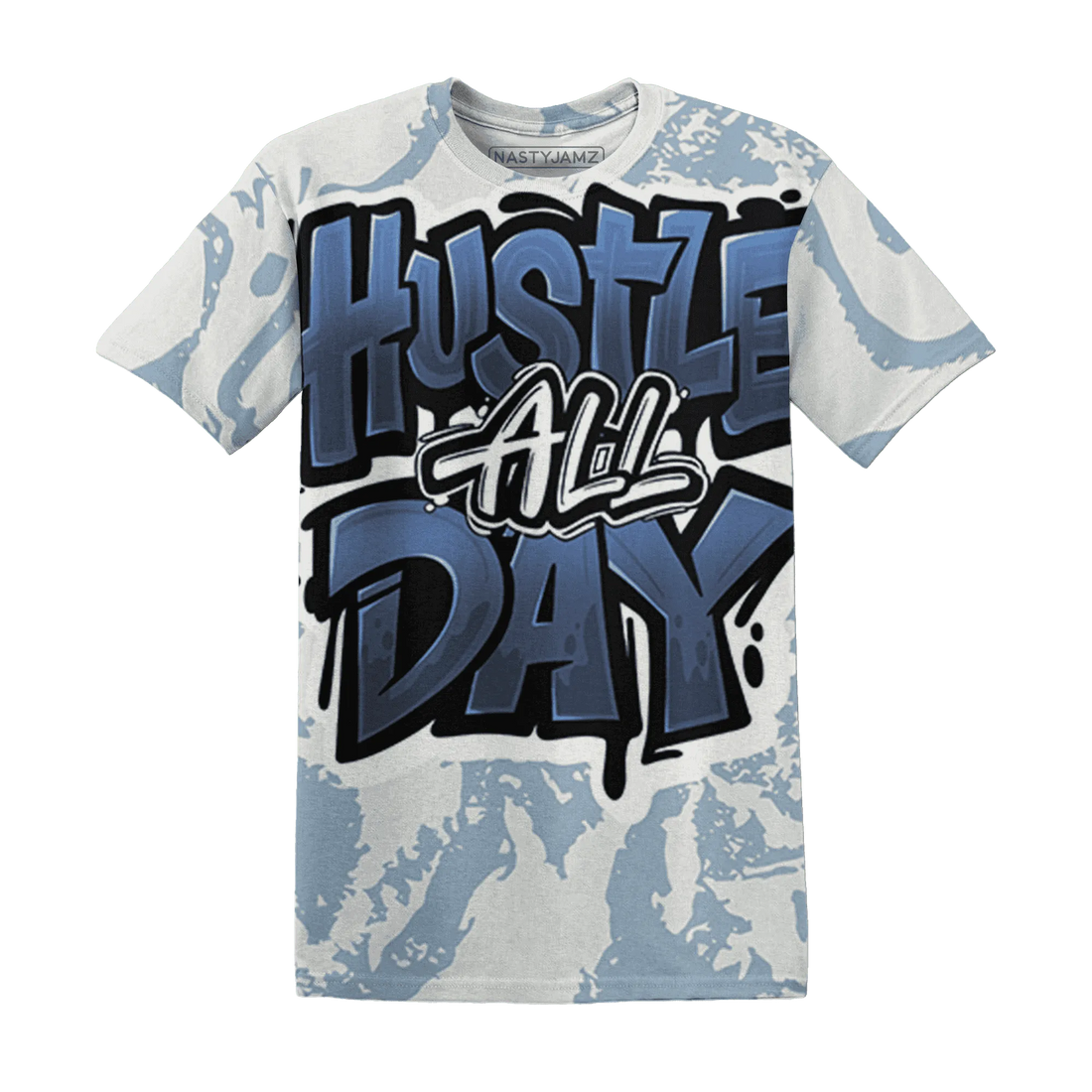 Mid-Diffused-Blue-Grey-1s-T-Shirt-Match-Hustle-All-Day-3D