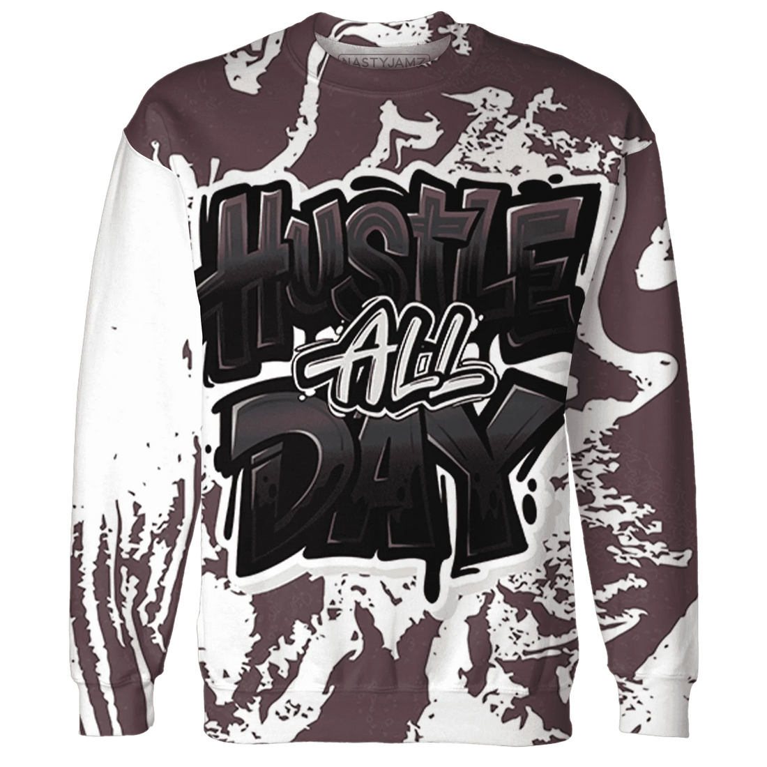Burgundy-Crush-3s-Sweatshirt-Match-Hustle-All-Day-3D