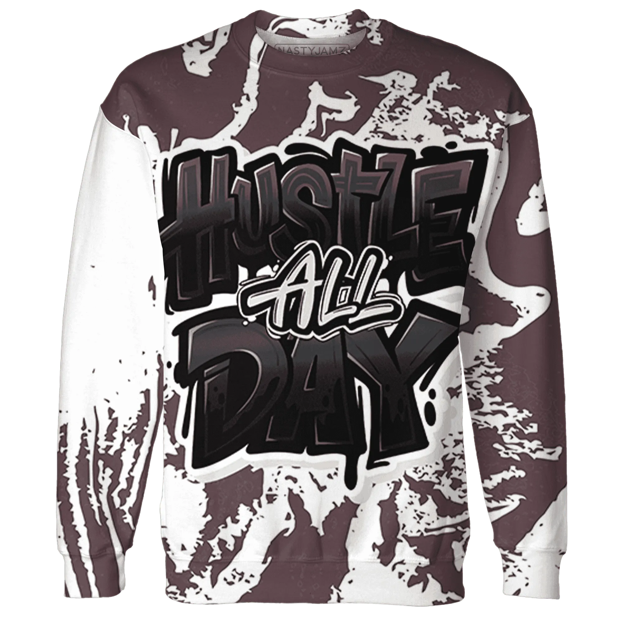 Burgundy-Crush-3s-Sweatshirt-Match-Hustle-All-Day-3D