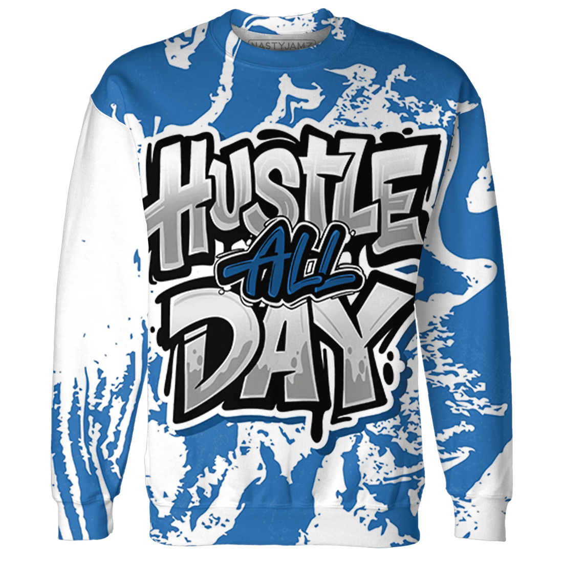 Industrial-Blue-4s-Sweatshirt-Match-Hustle-All-Day-3D