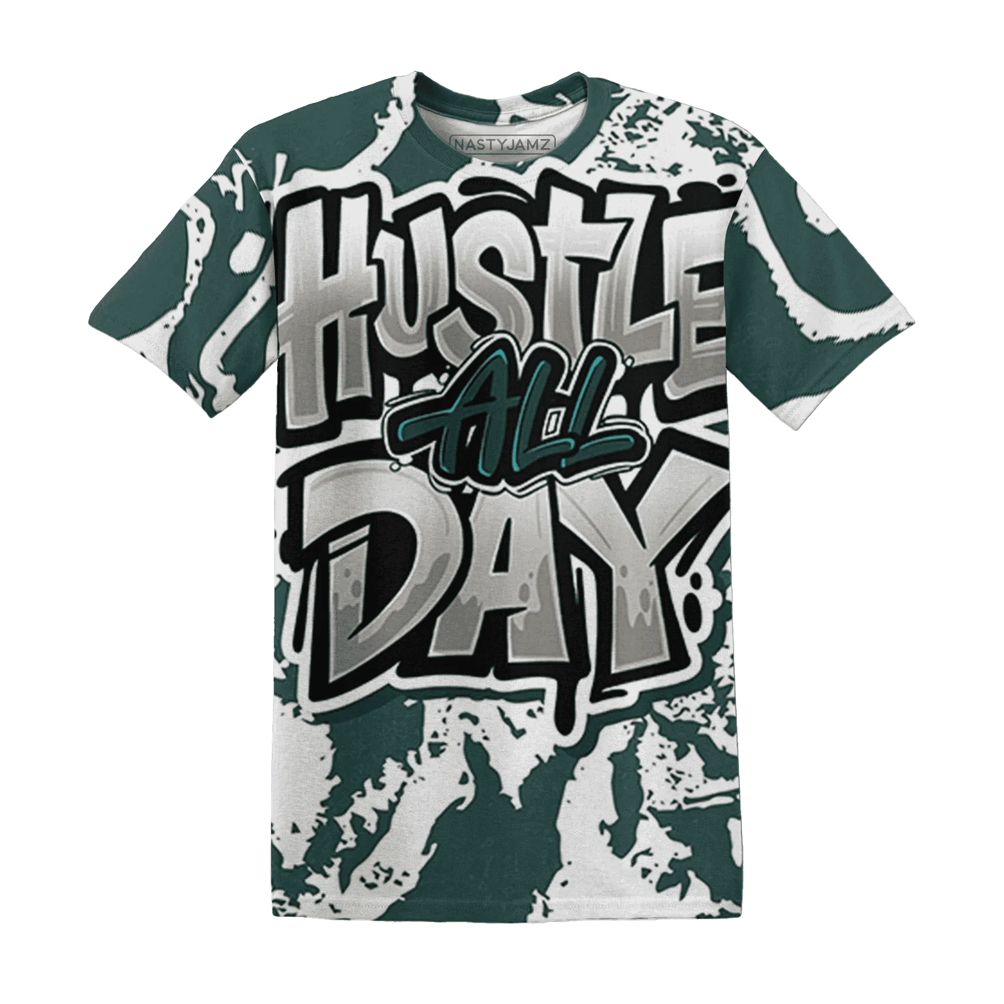 Oxidized-Green-4s-T-Shirt-Match-Hustle-All-Day-3D