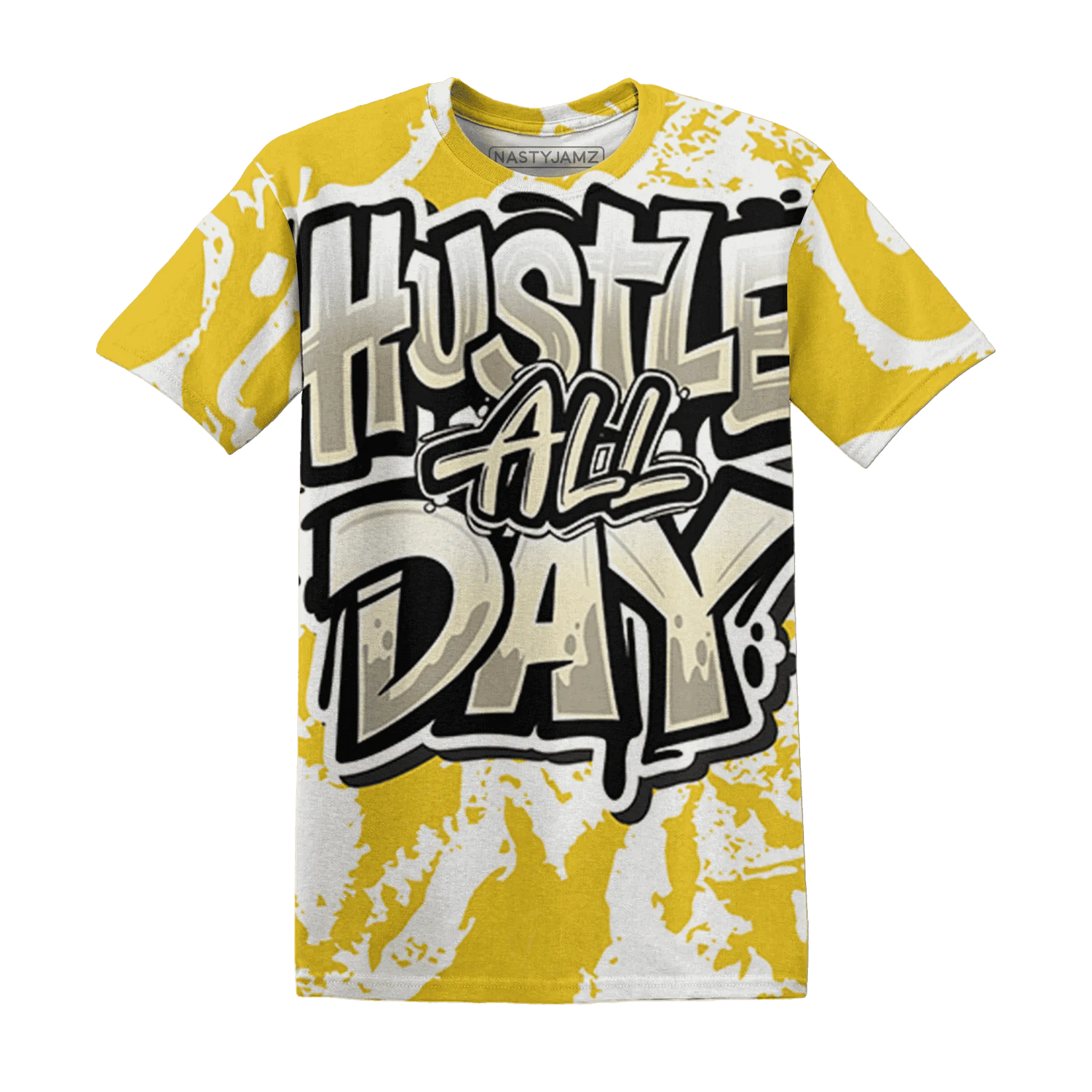 Vivid-Sulfur-4s-T-Shirt-Match-Hustle-All-Day-3D