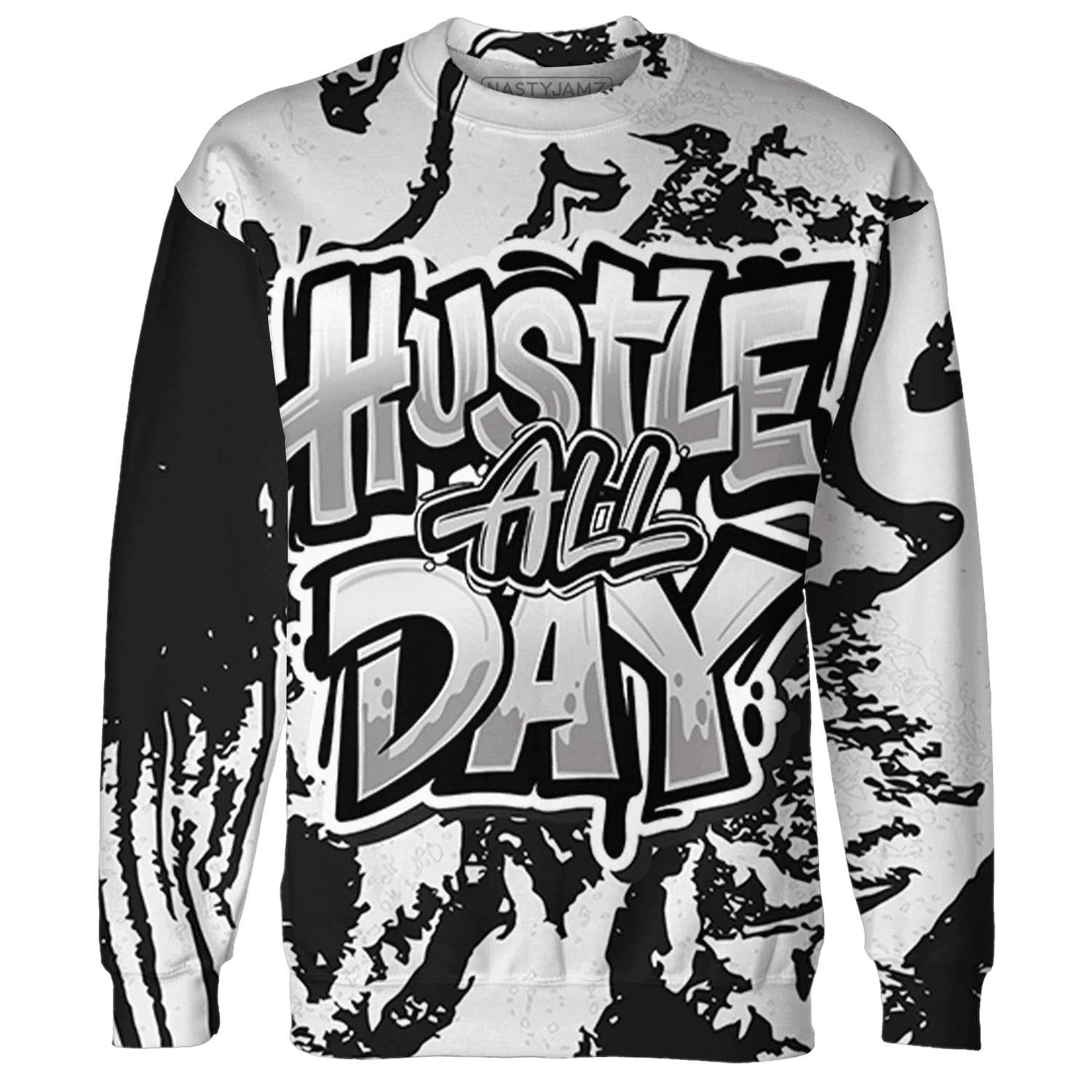 White-Thunder-4s-Sweatshirt-Match-Hustle-All-Day-3D