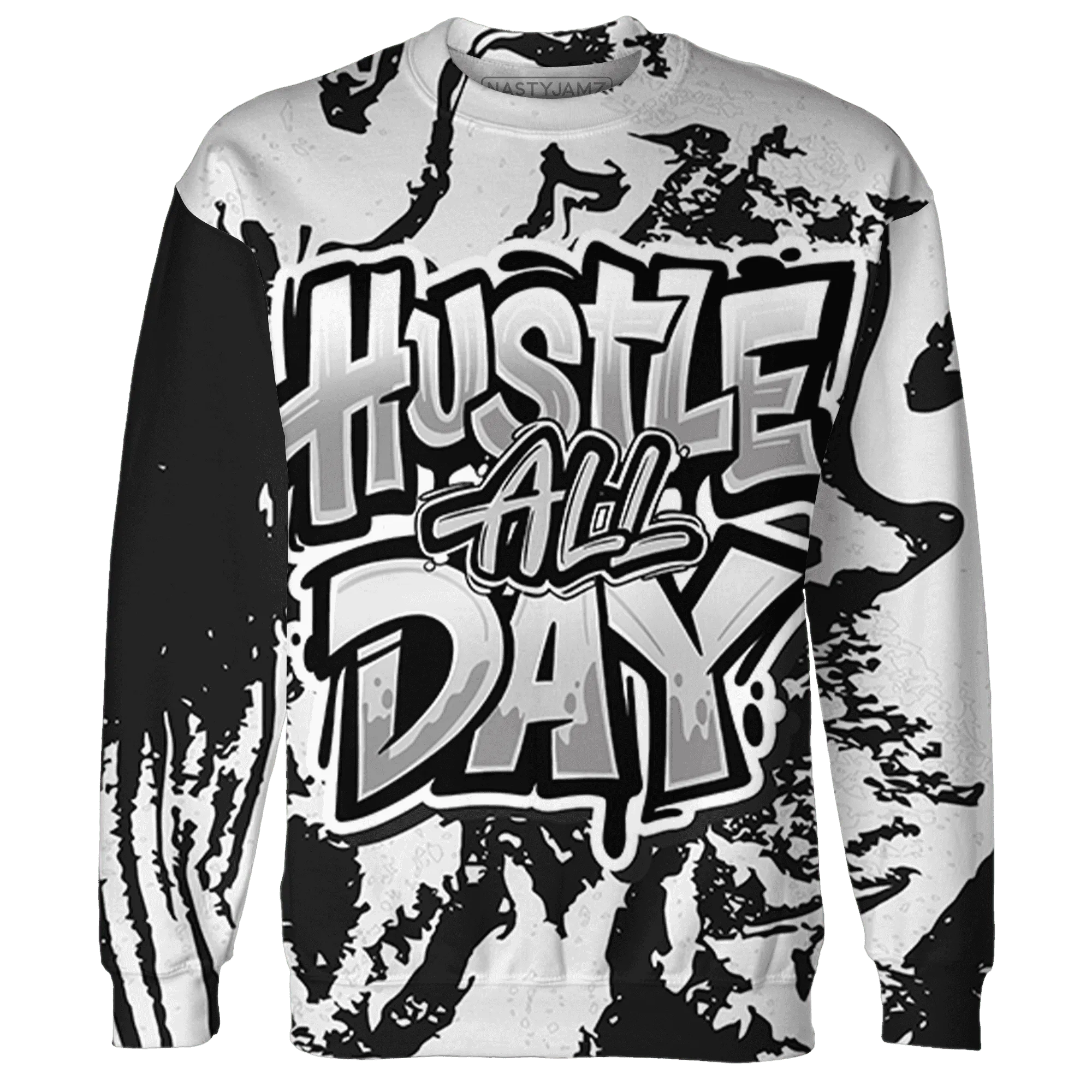 White-Thunder-4s-Sweatshirt-Match-Hustle-All-Day-3D