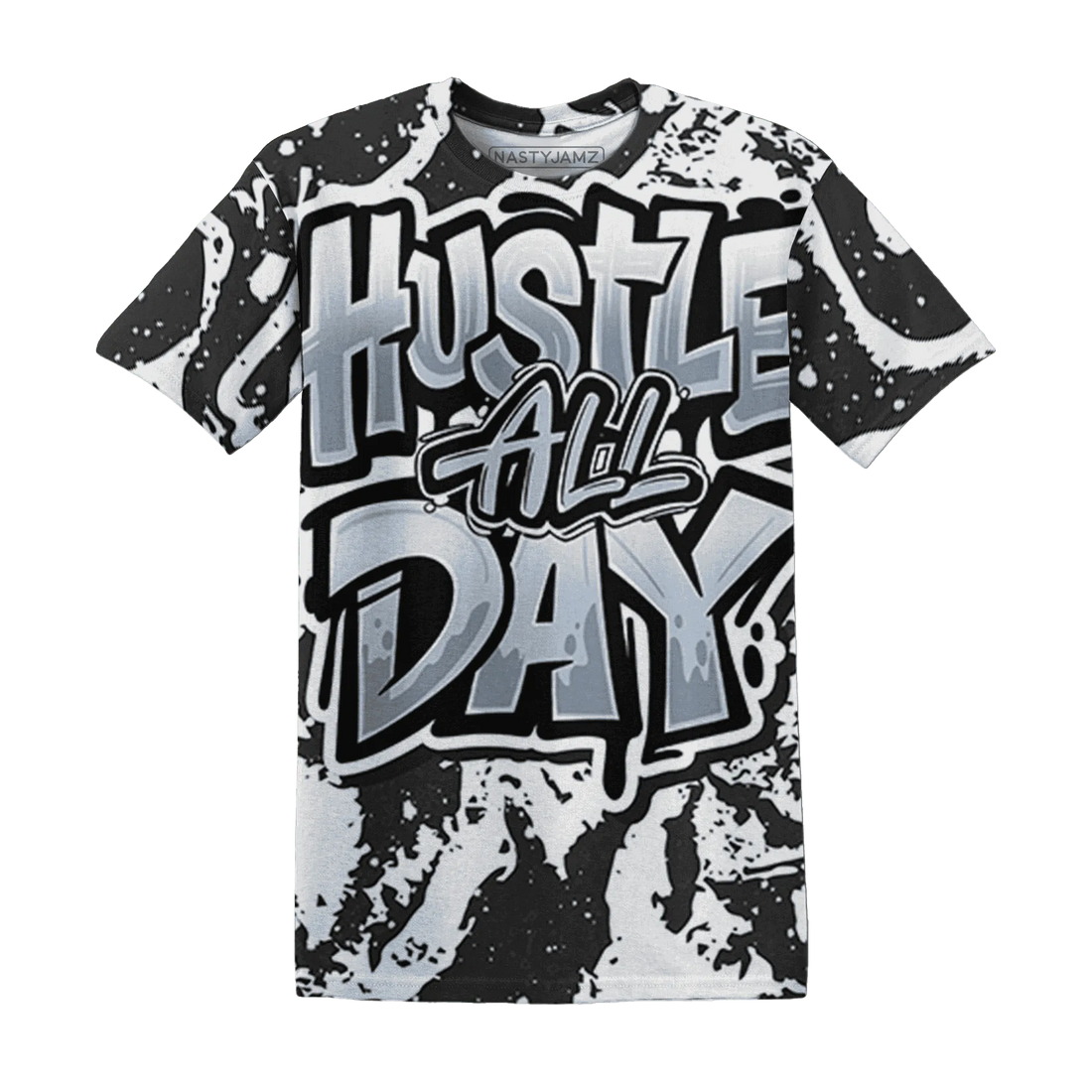 Reverse-Oreo-6s-T-Shirt-Match-Hustle-All-Day-3D