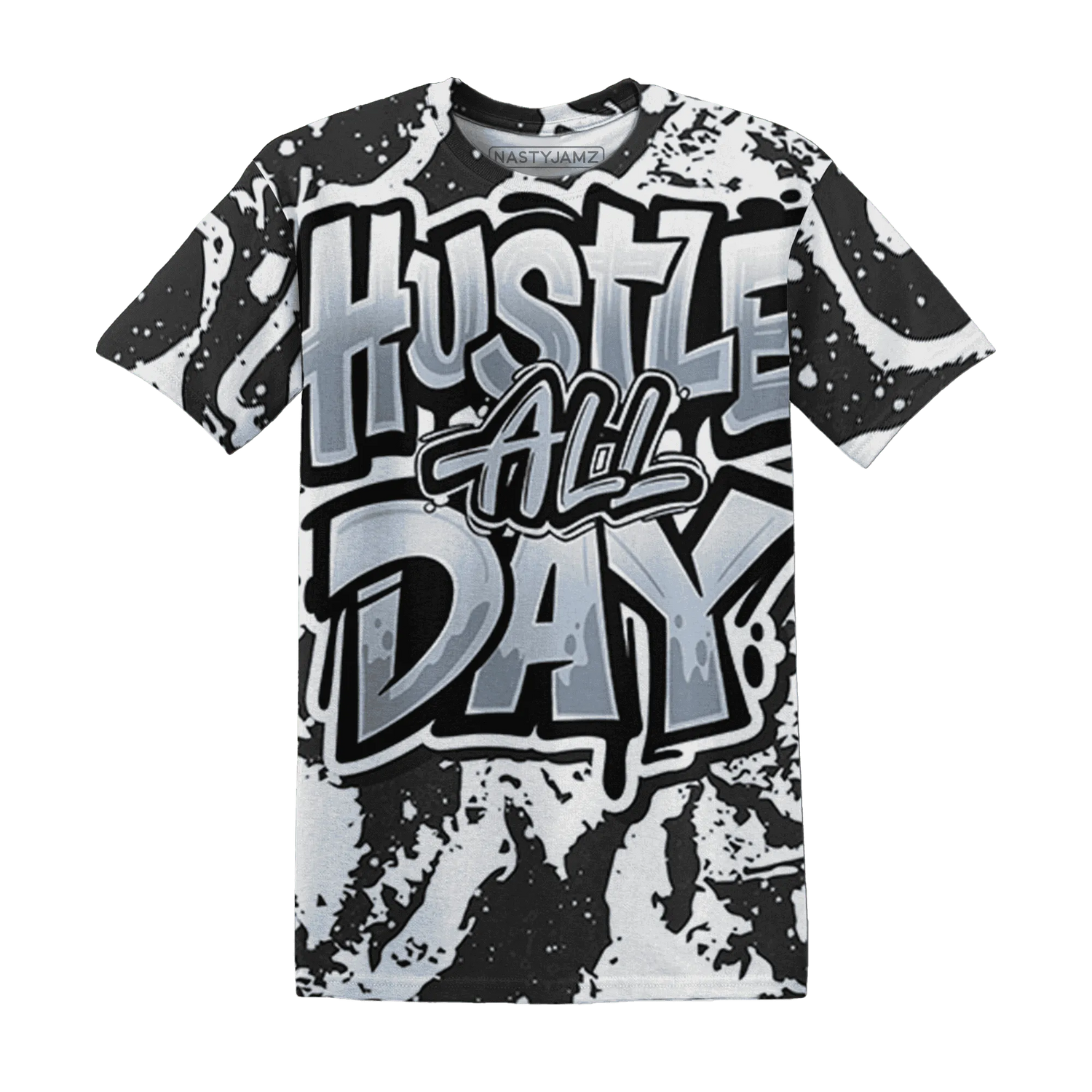 Reverse-Oreo-6s-T-Shirt-Match-Hustle-All-Day-3D